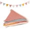 cobee Wimpelkette Kinderzimmer, Lang 286cm Babyzimmer Deko Wimpelkette Stoff Musselin Baumwolle Stoff Wimpelkette Wimpelgirlande Girlande Geburtstag Bunt Banner Party Wanddeko Geschenk(Stil 2)