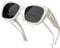 KANASTAL Übergröße Überzieh Sonnenbrille Herren und Damen Polarisiert Überbrille Sonnenbrille für Brillenträger UV400 Sonnenschutz, Beige Rahmen Schwarz Gläser