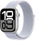 Apple Watch Series 10 (GPS + Cellular 42 mm) Smartwatch mit Aluminiumgehäuse in Silber und Sport Loop in Blaue Wolke (One Size). Fitnesstracker, EKG App, Always-On Retina Display, CO₂ neutral