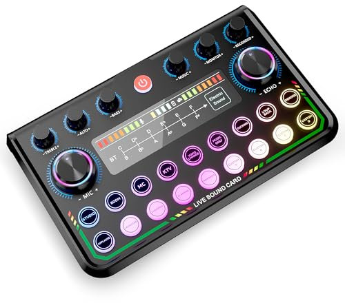 SINWE USB Audio Interface für Smartphone & PC: Plug-and-Play Live-Soundkarte mit DJ Mixer, Stimmenverzerrer & individuellen Soundeffekten. Perfekt für Musikproduktion, Heimstudio, Podcasts & Streaming