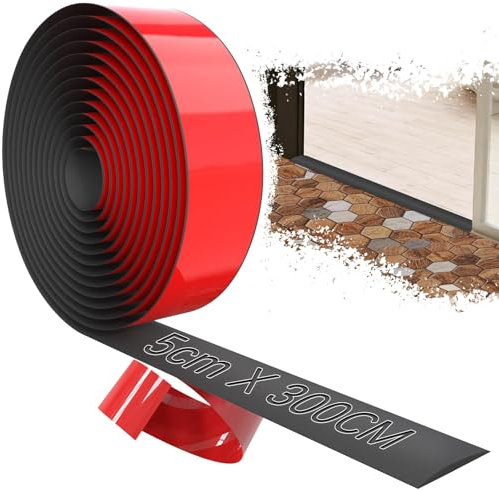 TXXATX 300cmx5cm Threshold Strips for Doorways PVC Floor Transition Strips Black Laminate to Vinyl Door Strip Threshold Self Adhesive for Joining Floor Gaps Tiles Wood Laminate Carpet