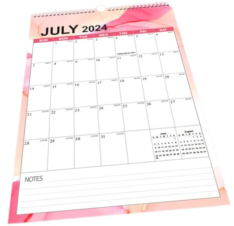 STOBOK Terminkalender Zum Aufhängen An Der für 2024–2025 Englische Ausgabe Täglicher Gebrauch Urlaubspläne