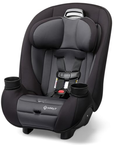 Safety 1st Ellaris 3-in-1 Convertible Car Seat, Slim Fit Design, Rear & Forward-Facing, 5-Position Headrest, 3-Across Fit, Travel-Friendly with Machine-Washable Seat Pad, Smokey Haze