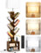 OUTONLIFE Bücherregal Baumform Holz mit Licht, Standregal 9 Ebenen Eckregal mit Fernbedienung & Kabinett – Kleines Regal für Bücher, CDs & DVDs für Wohnzimmer, Schlafzimmer, Kinderzimmer