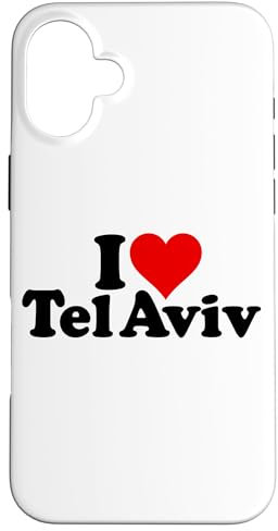 ICH LIEBE HERZ TEL AVIV Hülle für iPhone 16 Plus