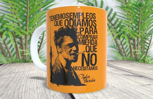 La Huella Personalisierbare Tasse Fight Club – Die Regeln bei jedem Schluck – ideal für Liebhaber des Alternativkinos.