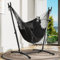 YITAHOME Hammock with Stand, Max. load 150 kg, Hammock Stand with Hanging Swing, 158x110x140 cm, Sturdy Steel Frame, Swing Chair with Adjustable Phone Holder for Patio, Balcony and Garden, Dark Gray