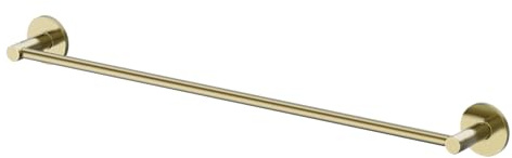 Lenz Badetuchhalter Juna in Gold, Länge 60 cm – Für große Duschhandtücher | Handtuchstange, Wandmontage, Zum Bohren oder Kleben, Hochwertige Verarbeitung mit Anti-Fingerabdruck Oberfläche, 4167541