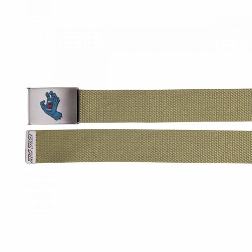Santa Cruz Screaming Mini-Handgürtel, verblasstes Khaki, Gurtband, Flaschenöffner, Schnalle