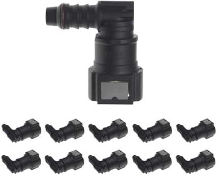 Kraftstoffleitungs-Schlauchkupplung, Schnellverschluss-Anschluss, 9,89 mm Innendurchmesser, für Kfz-Vergaser-Kraftstoffsysteme – kompatibel mit 2/5/8/10er-Pack-Optionen(10PCS)