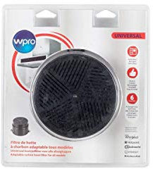 WPRO UNF001 Filtre de hotte a charbon universel (adaptable tous modeles) - Diametre 153 mm - Auto-extinguible
