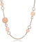 Ouran Long collier pour les femmes, collier de chaîne de l'arbre de vie pour les filles Collier en or rose et argent avec collier en cristal CZ, Cuivre Métal, Cristal, Cuivre Métal, Cristal