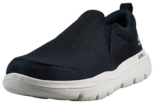 Skechers Men's Go Walk Evolution Ultra Impeccable Slip On Trainers, Navy Textile Gray Trim, 12 UK