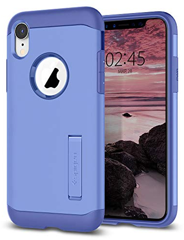 Spigen Slim Armor Handy Tasche 15,5 cm (6,1 Zoll) violett - Handyhüllen (Case, Apple iPhone XR, 15,5 cm (6,1 Zoll) violett)