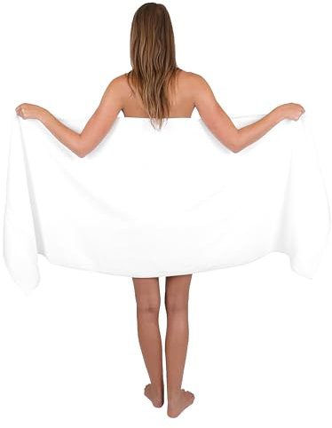 Betz Saunatuch Badetuch groß XXL Badetücher Sauna Handtücher Frottee Größe 70 x 200 cm Gold Qualität 600g/m² Farbe weiß