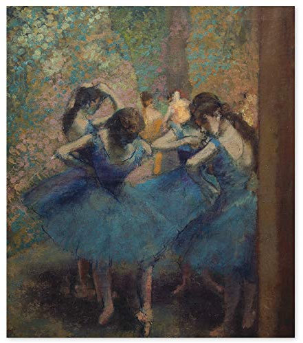 JUNIWORDS Poster, Edgar Degas, Die blauen Tänzerinnen, 30 x 34 cm