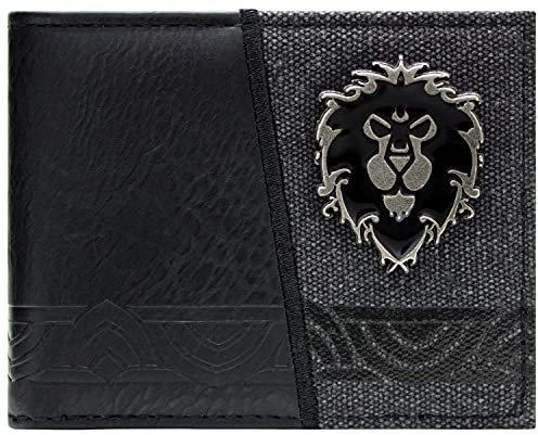 World of Warcraft Alliance Fraktion Insignien Portemonnaie Geldbörse Schwarz