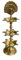 Purpledip Kuthu Vilakku 12118 Öllampe aus Messing, traditionelles Design, Einweihung Mahal Diya, 20,3 cm