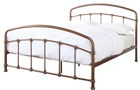 Save on Goods Retro bed frame,Antique Rose Gold,metal,tube style.Rustic,traditional industrial (5ft King Size)