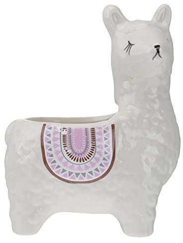 Lurrose Tier Bonsai Halter Keramik Tier Sukkulenten Pflanzer Blumentöpfe Nette Alpaka Lama Bonsai Halter Vase Stift Tasse Schüssel für Indoor Outdoor Lama Sukkulenten Pflanzer