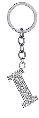 Anawakia Schlüsselanhänger Alphabet 26 englische Buchstaben Glitzersteine Strasssteine Anhänger mit Initialen A B C D E F G H I J K L M N O P R S T U V W X Y Z (I)