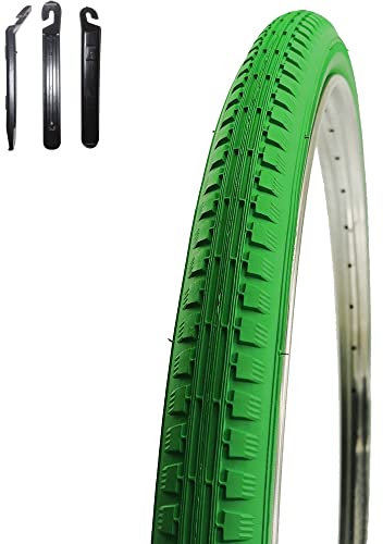 1 x Kenda K-142 Fahrradreifen Fahrradmantel Grün 40-635 (28 x 1 1/2) inkl. Reifenheber
