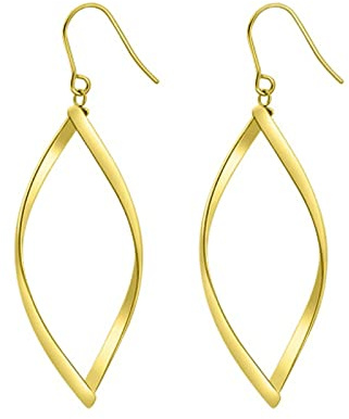 Homxi Ohrstecker Damen Gold,Oval Simple Damen ohrringe Edelstahl