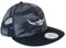 ROCK-IT Apparel Snapback Camouflage Premium Flat Trucker Cap Unisex Baseball mesh Kappe Basecap Bestickt mit Patch und 3D Logo Camo Grau