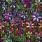 HEKO PANELS Stoff Oxford Meterware Canvas-Stoff Polyester Zum Nähen Nähstoffe Möbelstoffe Dekostoffe Handwerken Wasserabweisend Blumen Glasfenster 1 Meter 155 x 100 cm, DX1304