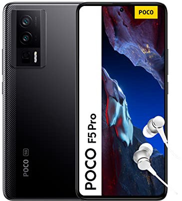 POCO F5 Pro 5G - 8+256GB, 6.67” 120Hz WQHD+ AMOLED, Snapdragon 8+ Gen 1, Triple Camara 64MP con OIS , 5160mAh, NFC, Nero (Versione IT+2 anni garanzia)