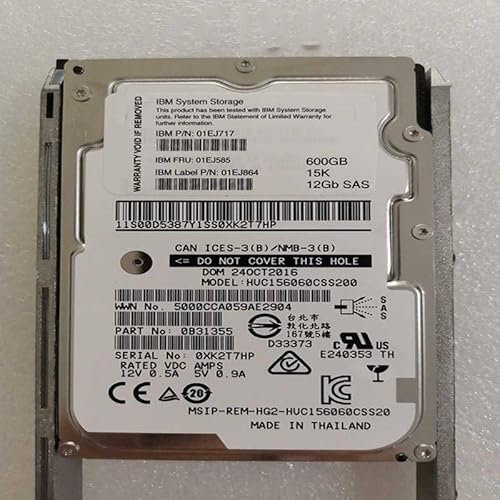 MIDTY HDD Per V3700 V2 600 GB 2.5 SAS 64 MB 15000RPM Per HDD Interno Per Server HDD Per 01EJ585 01EJ717 01EJ864