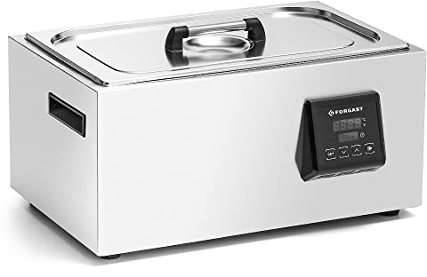 Forgast Sous Vide Roner Cucina Professionale, Circolatore Bagnomaria, Machina Sottovuoto, Slow Cooker, 28 Litri, per Cottura a Bassa Temperatura, 5-95 ºC, Potenza 1.5 kW, 230V