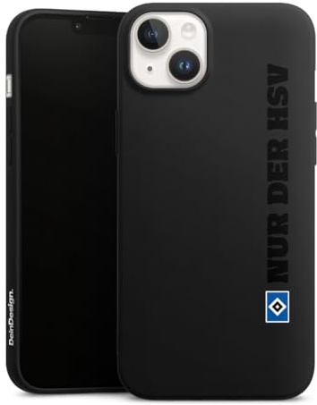 Premium Silikon Hülle kompatibel mit Apple iPhone 14 Handyhülle schwarz Case Hamburger SV HSV transparent