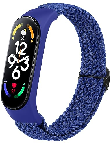 Vancle Armband für Xiaomi Mi Band 7 Armband/Xiaomi Mi Band 6 Armband/Xiaomi Mi Band 5 Armband/Amazfit Band 5 Armband, Elastisch Uhrenarmband, Nylon Verstellbares Ersatzarmband für Damen Herren