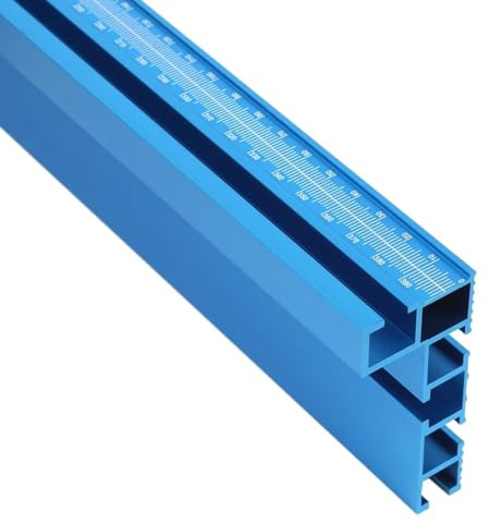 75 Typ Gehrungsschienen-Zaunstopper, blauer Aluminiumprofil-Fräszaun, 40/50 cm, Multi-T-Schiene, Tischkreissägen-Zaun, Holzbearbeitung, T-Nut (Color : 40cm, Size : 1pcs)