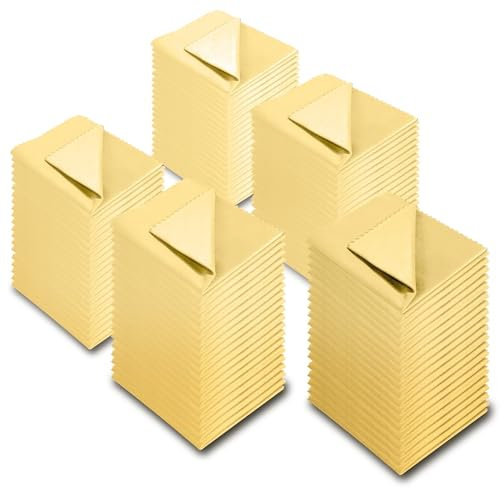 AAwipes Lingettes Nettoyantes pour Lunettes, sans Logo, Vierges (14 x 14 cm, 100 Paquets, Jaunes) pour Lunettes, Verres, Téléphones, Écrans, Appareils Photo, Couverts et Toutes Surfaces Délicates