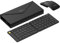 DeLUX PockCombo Foldable Bluetooth Keyboard Mouse Set Wireless, US Layout, Portable Mini Size, Rechargeable, Multi-Device, 1600 DPI, Lightweight, for Laptop/PC/Mac (MF10+KF10-Black)