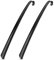 2 Stück Schuhanzieher Schuhlöffel Lang Kunststoff 43cm Schwarz Shoe Horn Bequem und Langlebig für Männer Frauen Ältere Kinder