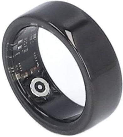 Smart Health Ring, Keramik Smart Ring, Smart Ring Fitness Tracker mit IP68 Wasserdicht, APP Health Tracker, Schlafüberwachung für Männer Frauen (Schwarz) (Innendurchmesser 18,2 mm)