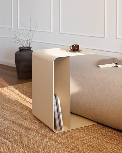 Metallbude Beistelltisch Cosmo Cashew - Moderner Couchtisch aus Metall - Kratz-, Stoß- & Schlagfest - 60x40x44 cm