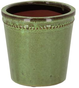 Rivanto® Blumentopf klein glasiert grün Ø 15 x H15 cm Pflanztopf Keramik Terracotta