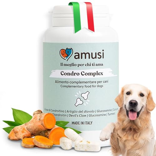 amusi Gelenktabletten Hund - Teufelskralle Hund Supplement, unterstützt Mobilität, schmiert die Knorpel, bekämpft Canine Dysplasie, Arthrose Linderung, mit Chondroitin und Glucosamin (1 Packung)