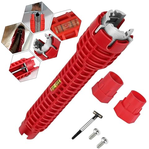 GUOYOU Llave de Fregadero 8 en 1 Multifuncional Llave de Tubo para Grifos Llave de Grifo llave Tuerca Grifo Llave de lavabo Llave Grifa Herramientas Fontaneria para Lavabo Baño Cocina Inodoro