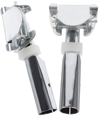 Anneome 2pcs Row Mop Bar Clamp Mop Rod Metal Chuck Pole Adapter for Dorm Hotel Home Spin Replacement Head