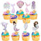 Xsstarmi 36 Pack Under the Sea Cupcake Toppers Shell Dolphin Jellyfish Mermaid Tail Cupcake Picks Treasure Little Mermaid Cake Decorations for Mermaid Theme Baby Shower Birthday Party Supplies