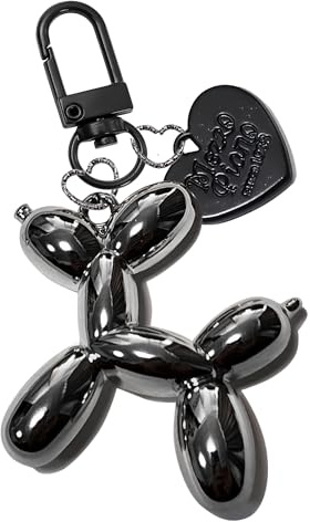 LAEKOU Jelly Balloon Dog Design Keychain for Women, Cute Girls Key Chain, Bag Charms Accessories for Car Purse Backpack