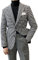 Mrjitor Hommes Manteau de Costume Pied-de-Poule Manteau de Costume Pied-de-Poule à Revers Unique Blazer Quotidien Blazer de Sport Veste de Smoking