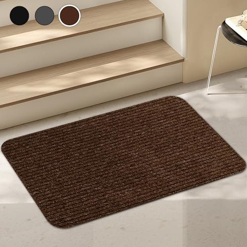 Lacut Stufenmatten für Holzstufen, Teppich, rutschfester Treppenläufer, für drinnen und draußen, Treppenstufenmatten für Treppenstufen, 48,3 x 78,7 cm, passender Landestufenläufer für ältere Menschen,
