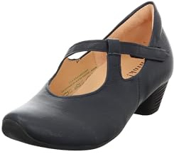 Think! Damen AIDA chromfrei gegerbte nachhaltige Halbschuhe, Navy 8000