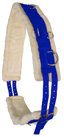 Brama West Longiergurt Fox Supersoft mit weichem Teddyfleece und Widerristpolster (Royal-blau, Cob)